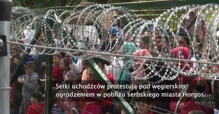 Tak uchodźcy protestują pod węgierską granicą