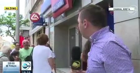 Greczynka uspokaja reportera TVN24