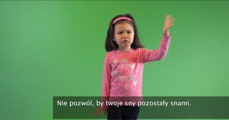 Urocza 3-latka wygłasza mowę motywacyjną