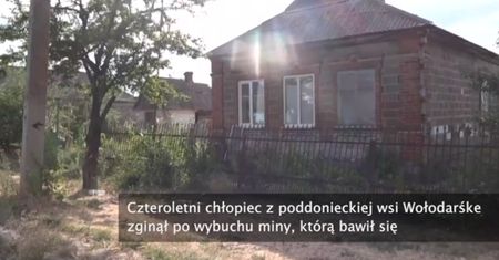 Dzieci z poddonieckiej wsi bawiły się miną. Jedno zginęło