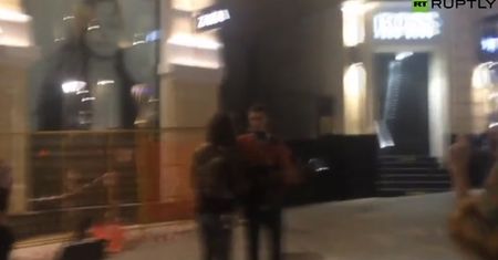 Niecodzienny widok na jednej z moskiewskich ulic