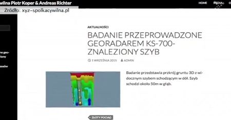 Domniemani odkrywcy "złotego pociągu" opublikowali zdjęcie z georadaru