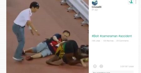 Usain Bolt "znokautowany" przez kamerzystę