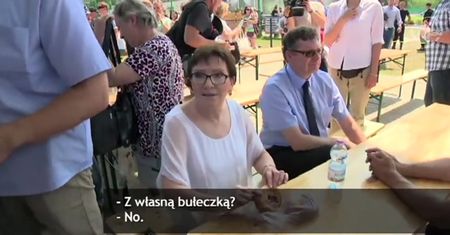Kopacz do reporterów: chciałam zjeść tu kaszankę, ale nie było