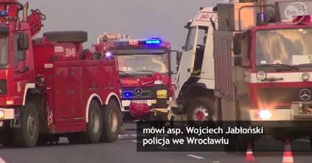 Karambol na autostradzie A4 pod Wrocławiem