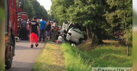 Tragiczny wypadek ukraińskiego autobusu na obwodnicy Garwolina