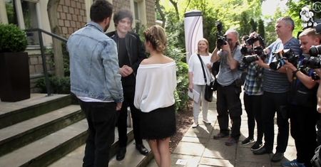 Agnieszka Popielewicz i Grzegorz Hyży trzymają się za ręce