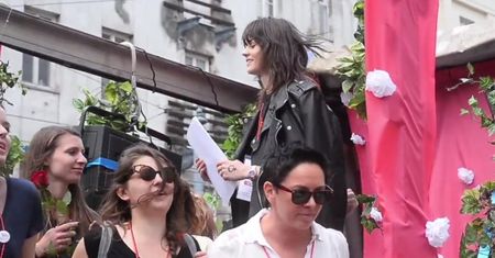 Dorota Wellman i Paulina Młynarska na Marszu Godności w Warszawie