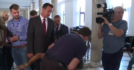 Incydent w Sejmie podczas konferencji marszałka Terleckiego
