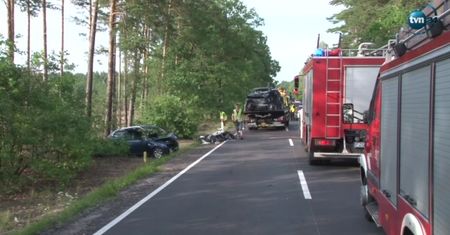 Wypadek w Lubuskiem. 1 osoba zginęła, 7 jest rannych