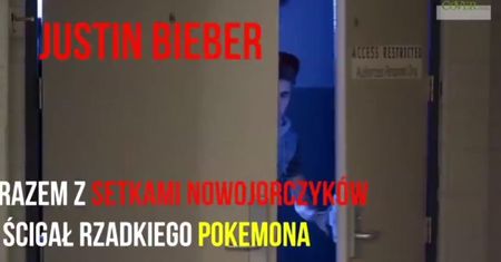 Nikt nie rozpoznał Biebera, bo szukali Pokemona. Menadżer nagrał film