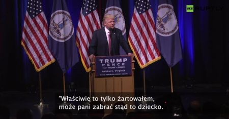 Trump wyrzucił płaczące dziecko ze swojego wiecu