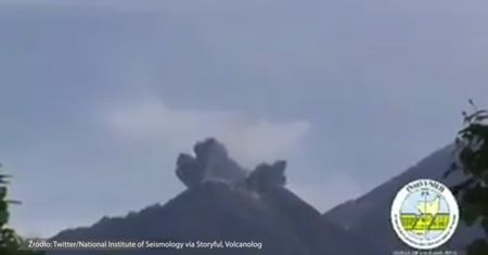Santiaguito nie śpi. Erupcja wulkanu w Gwatemali