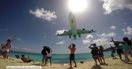 Spektakularne starty i lądowania samolotów na wyspie Sint Maarten
