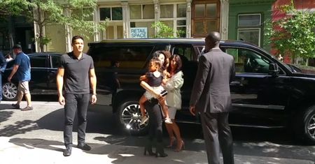 Kim Kardashian z córką w Nowym Jorku