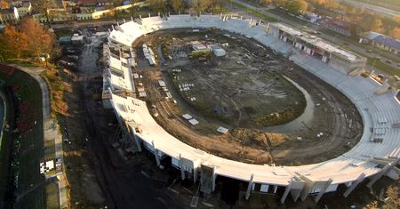 Stadion Orła Łódź nabiera pięknych kształtów! Zobacz na jakim jest etapie (WIDEO)