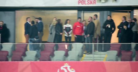 Czułości Lewandowskich na trybunach