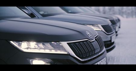Samochody Skody z napędem 4x4 na kole podbiegunowym