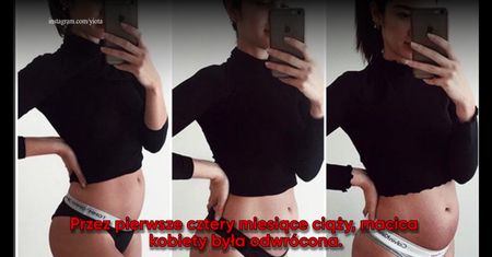 Jest w 9. miesiącu ciąży i ma bardzo mały brzuch. Wyjaśnia, dlaczego