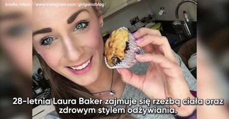 Fit dziewczyna, która je pączki każdego dnia