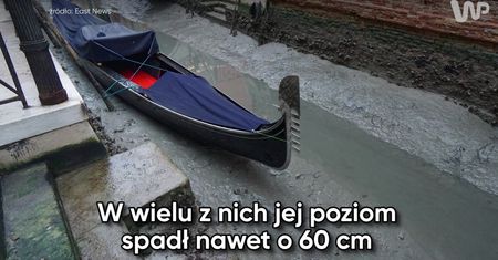 W kanałach w Wenecji "wyschła" woda