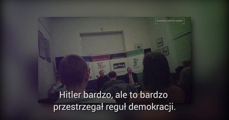 „Polakom było lepiej za Hitlera niż za Merkel”. Narodowcy zorganizowali kontrowersyjny wykład