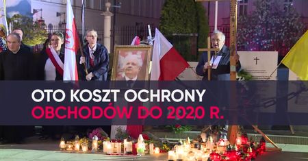 Miesięcznice smoleńskie. Oto koszt zabezpieczenia obchodów do 2020 r.