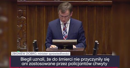 Zbigniew Ziobro o śmierci Igora Stachowiaka na komisariacie