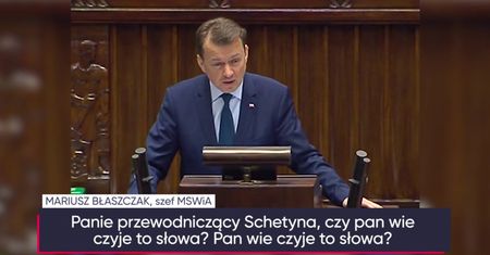 Szef MSWiA do lidera PO: "Wstyd panie Schetyna, wstyd"