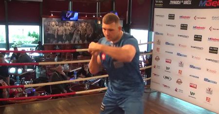 Trening otwarty Zimnocha przed walką z Abellem