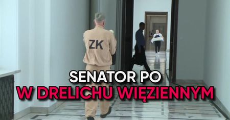 Rulewski w Senacie w więziennym drelichu. "Kraj zamienia się w zakład karny"