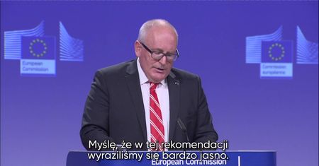Timmermans: KE daje Polsce miesiąc na zmiany i rozwiązanie problemów