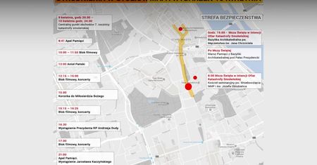 Obchody 10 kwietnia. Mapa wydarzeń w Warszawie