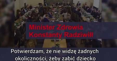 Minister Zdrowia Konstanty Radziwiłł o tabletce "dzień po"