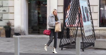 Maja Sablewska w mysim futerku na zakupach