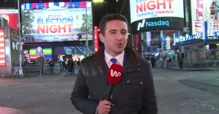 Wysłannik WP z USA Leszek Krawczyk na Times Square