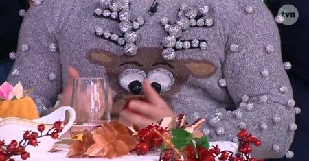 Oświecimski w świątecznym sweterku w "Dzień Dobry TVN"