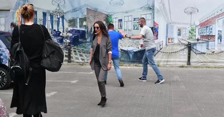 Kasia Kowalska otoczona tłumem fanów pod TVN-em