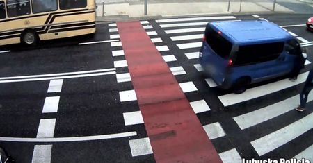 Potrącił chłopca na pasach. Zobacz nagranie z monitoringu