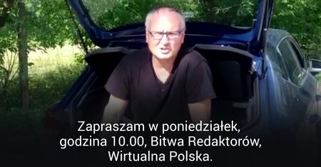 "Bitwa Redaktorów". Zaprasza Paweł Lisicki z bagażnika samochodu