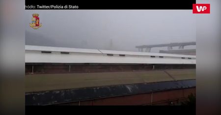 Moment zawalenia się wiaduktu we Włoszech. Amatorskie nagranie