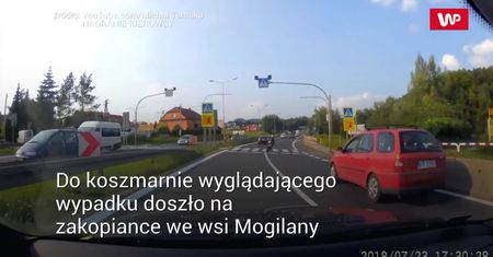 Wypadek na zakopiance. Nagranie świadka