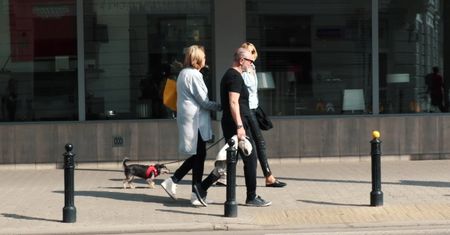 Posągowa Rubik z rodzicami i Charlie na spacerze