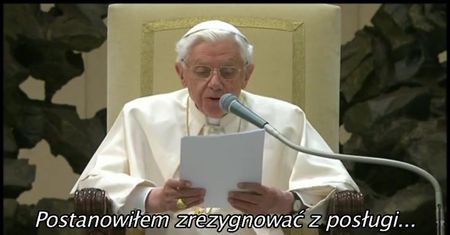 Benedykt XVI o swojej abdykacji