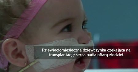 Dziecko czekające na operację ofiarą złodziei