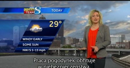 Wypadek podczas prognozy pogody