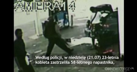 Zastrzeliła napastnika