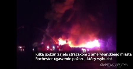 Palił się sklep z fajerwerkami