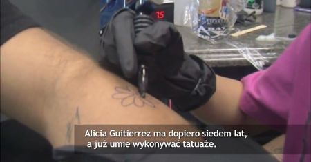 7-letnia tatuażystka