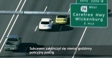 USA: Nagranie z policyjnego pościgu